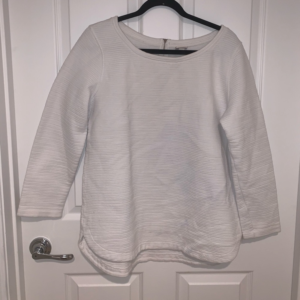 White Textured Sweater